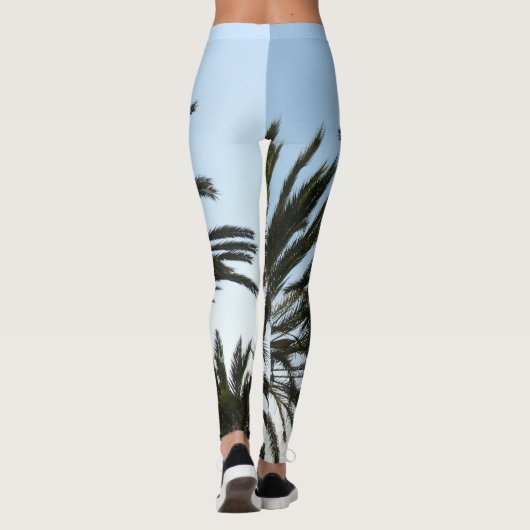 Palmboom foto legging (Achterkant)