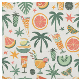 Palmboom Fruitpatroon Stof