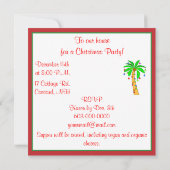 Palmboom gedecorbeerd voor Kerstmis Kaart (Achterkant)