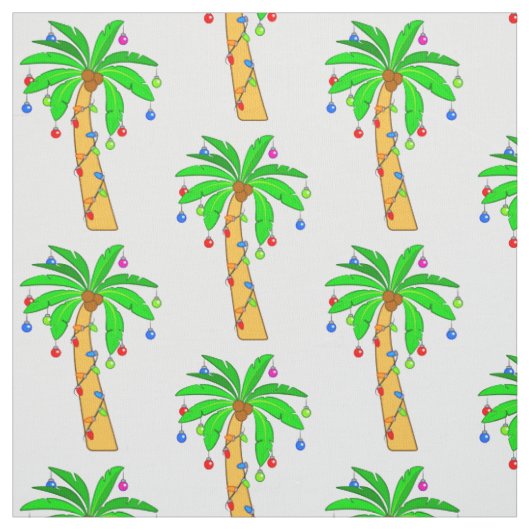Palmboom gedecorbeerd voor Kerstmis Stof (Swatch)