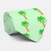 Palmboom gedecorbeerd voor Kerstmis Stropdas (Opgerold)