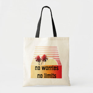 Palmboom gestileerde zonnestralen tropisch tote bag