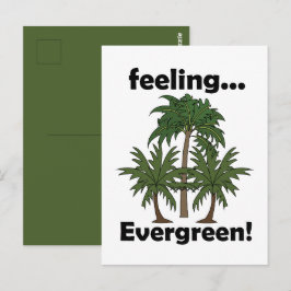 Palmboom Gevoel Groene Tropische Verjaardag Briefkaart