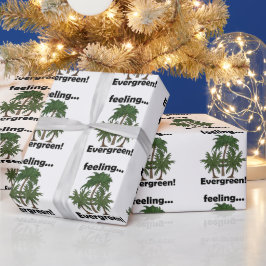 Palmboom Gevoel Groene Tropische Verjaardag Cadeaupapier