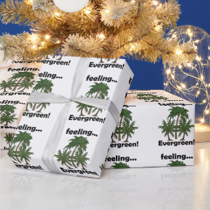 Palmboom Gevoel Groene Tropische Verjaardag Cadeaupapier