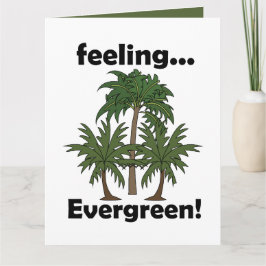 Palmboom Gevoel Groene Tropische Verjaardag Kaart