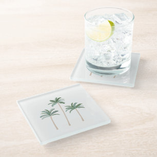 Palmboom Glas Onderzetters