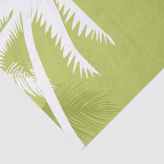 Palmboom, groen- en witteweefselpapier tissuepapier (Detail)