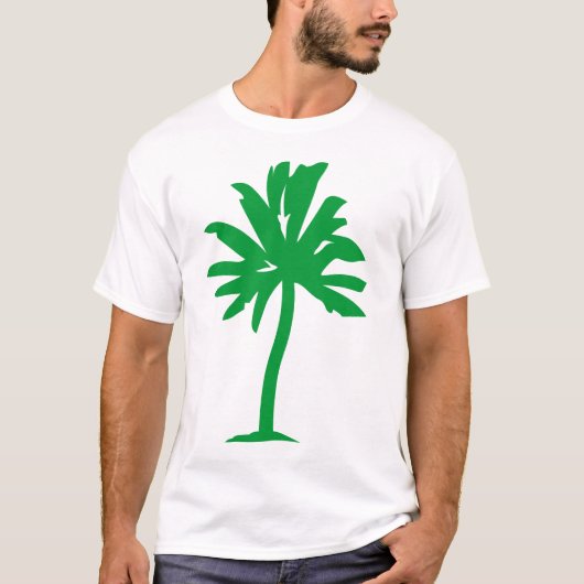 Palmboom - groen t-shirt (Voorkant)