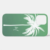 Palmboom groen wit tropisch elegant monogram Case-Mate iPhone case (Achterkant (horizontaal))