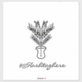 Palmboom handgetekende naam script auto sticker (Vel)