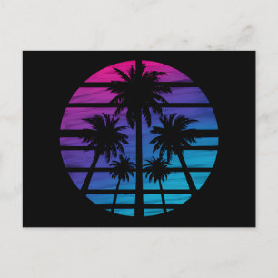 Palmboom Hawaiaans strand zomer vakantie Briefkaart