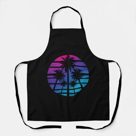 Palmboom Hawaiaans strand zomer vakantie Schort (Voorkant)