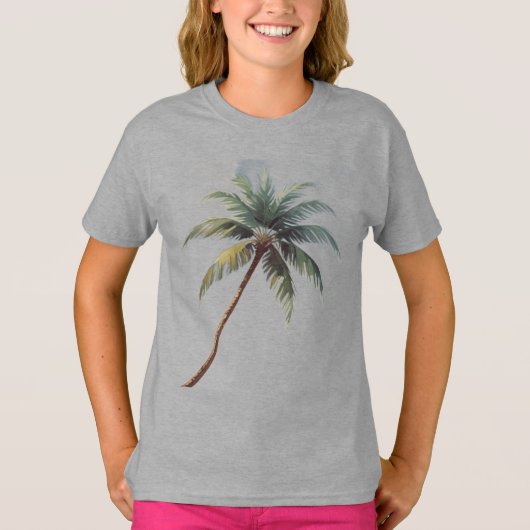 Palmboom Hawaiaanse Reis Honolulu  T-shirt (Voorkant)