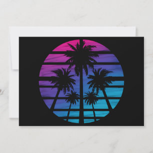 Palmboom Hawaïaanse Strand Zomer Vakantie Kaart