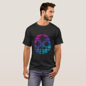 Palmboom Hawaïaanse Strand Zomer Vakantie T-shirt (Voorkant volledig)