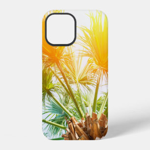 Palmboom helder zon zomer achtergrond. tropisch p iPhone 12 hoesje