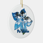 Palmboom Hibiscus Hawaiian Ornaments Keramisch Ornament (Rechts)