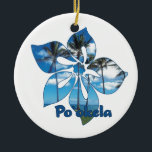 Palmboom Hibiscus Hawaiian Ornaments Keramisch Ornament<br><div class="desc">Een mooie Hawaiiaanse landschap omarmt deze vrolijke,  bijgewerkte hibiscus en deze prachtige sieraad. Deze design zijn geweldig voor een "Mele Kalikimaka" (of Vrolijk Kerstfeest),  maar deze versieringen maken ook grote geschenken het jaar rond. Ze komen in verschillende kleuren.</div>