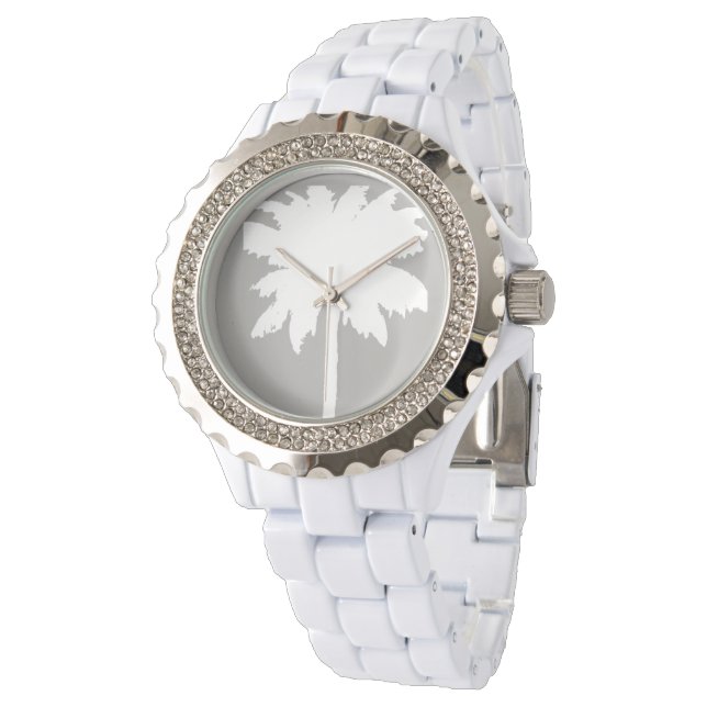 Palmboom Horloge (Gekanteld)