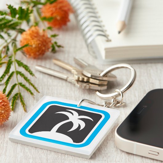 Palmboom Icoon Sleutelhanger