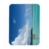 Palmboom in Bora Bora lagune rechthoekige magneet (Verticaal)