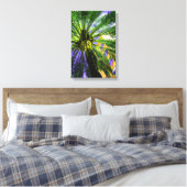 Palmboom in de avond canvas afdruk (Insitu (Slaapkamer))