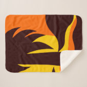 Palmboom in de instelling van de zon op de Oranje  Sherpa Deken (Voorkant (horizontaal))