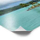 Palmboom in de lagune van Bora Bora, foto-afdruk Foto Afdruk (Hoek)