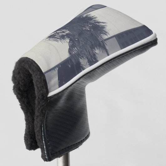 Palmboom in de stad golfheadcover (3/4 voorkant)