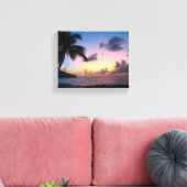 Palmboom in de zon canvas afdruk (Insitu (Woonkamer))