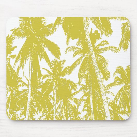 Palmboom in een geposteriseerd ontwerp muismat (Voorkant)