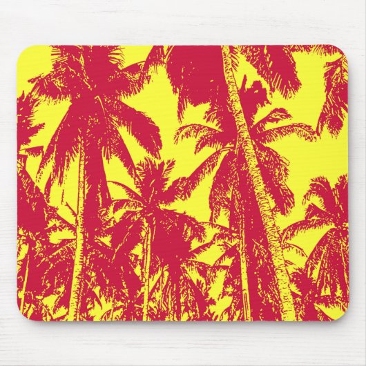 Palmboom in een Posterised ontwerp Muismat (Voorkant)