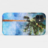 Palmboom in een tropisch Storm Case-Mate iPhone Case (Achterkant (horizontaal))