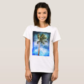 Palmboom in een tropisch Storm T-shirt (Voorkant volledig)