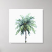 Palmboom in Waterverf Canvas Print (Voorkant)