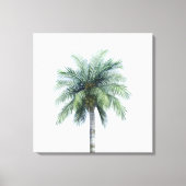 Palmboom in Waterverf Canvas Print (Voorkant)