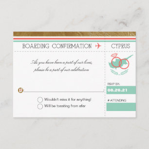Palmboom Instapkaart naar Cyprus RSVP Kaart