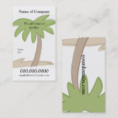 Palmboom - Kaartsjabloon Visitekaartje (Voorkant / Achterkant)