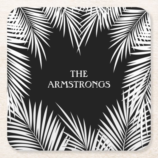 Palmboom Kartonnen Onderzetters (Voorkant)