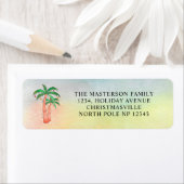 Palmboom Kerst Retouradres Label (Insitu)