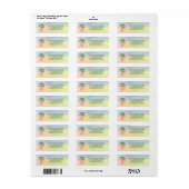 Palmboom Kerst Retouradres Label (Full Sheet)
