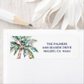 Palmboom Kerstboom Retouradres Etiket (Insitu)