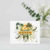 Palmboom Korea Briefkaart (Staand voorkant)