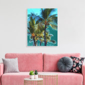 Palmboom kunst canvas wrap afdruk (Insitu (Woonkamer))
