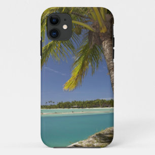 Palmboom & lagune, Musket Cove Island Resort iPhone 11 Hoesje
