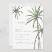 Palmboom Light Sage Green Vrijgezellenfeest Kaart (Voorkant)