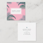Palmboom met Boho-Chic-Visitekaartje Vierkante Visitekaartje (Voorkant / Achterkant)