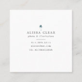 Palmboom met Boho-Chic-Visitekaartje Vierkante Visitekaartje (Achterkant)