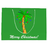 Palmboom met decoraties Vrolijk kerstfeest Large Cadeautasje (Achterkant)